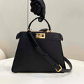 Fendi 8BN327 Peekaboo ISeeU Small Black leather bag - Default Title - View 1