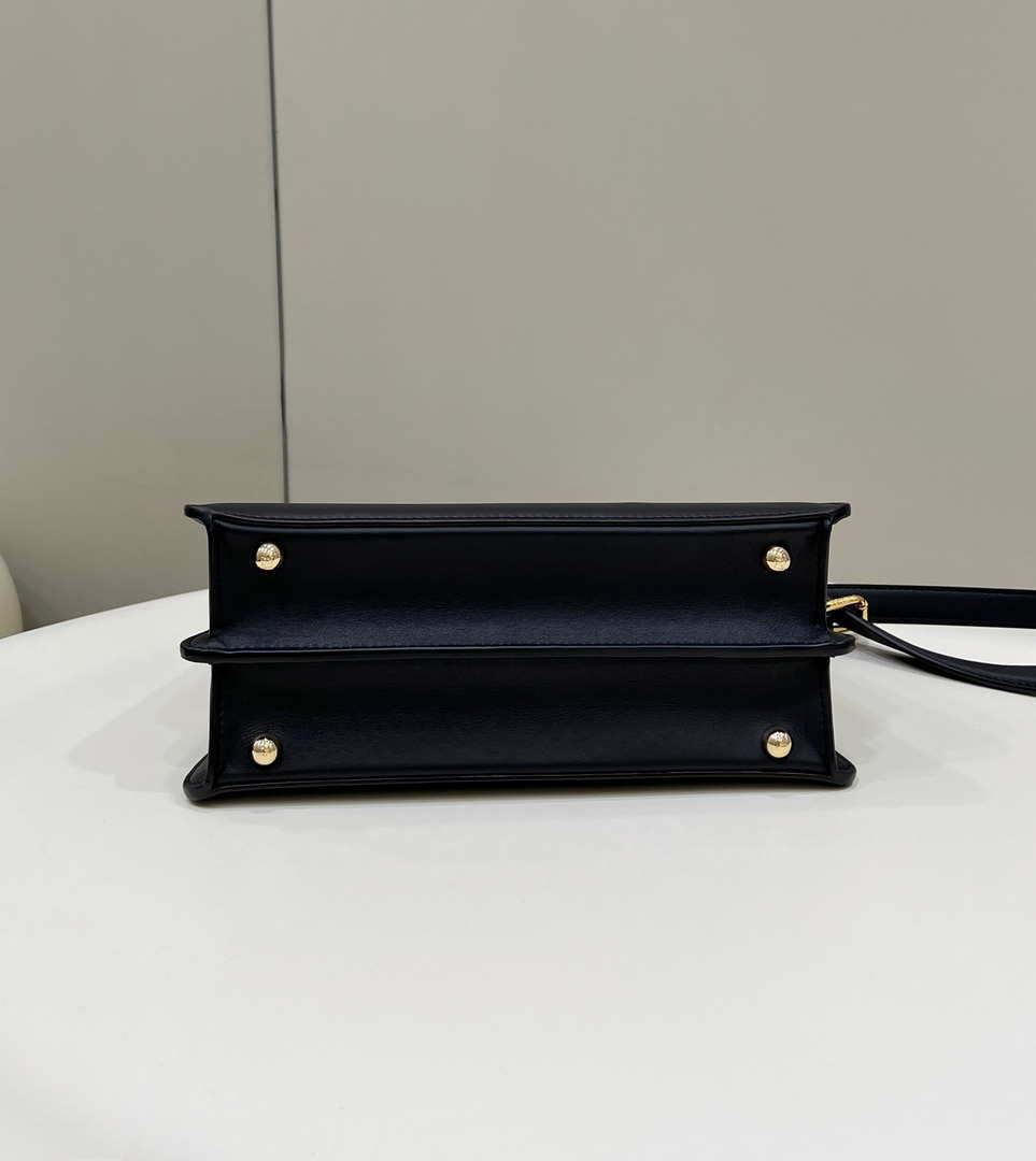 Fendi 8BN327 Peekaboo ISeeU Small Black leather bag