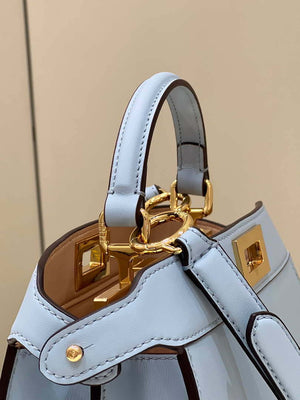 Fendi 8BN327 Peekaboo ISeeU Small Blue leather bag - Default Title - View 3
