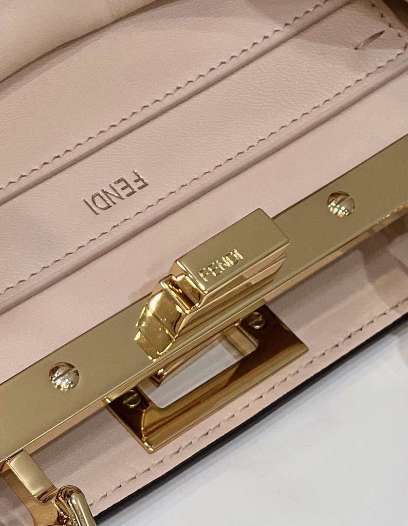 Fendi 8BN327 Peekaboo ISeeU Small Brown leather bag