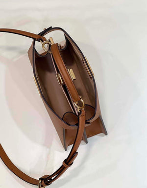 Fendi 8BN327 Peekaboo ISeeU Small Brown leather bag - Default Title - View 8