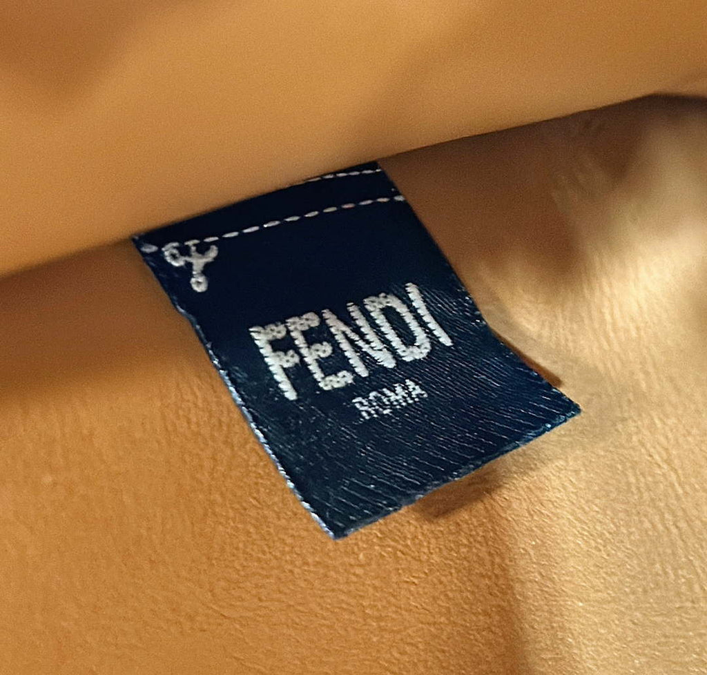 Fendi 8BN327 Peekaboo ISeeU Small Brown Selleria bag with 556 hand-sewn topstitches 80133Am