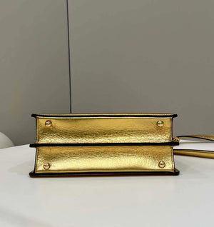 Fendi 8BN327 Peekaboo ISeeU Small Gold leather bag - Default Title - View 4