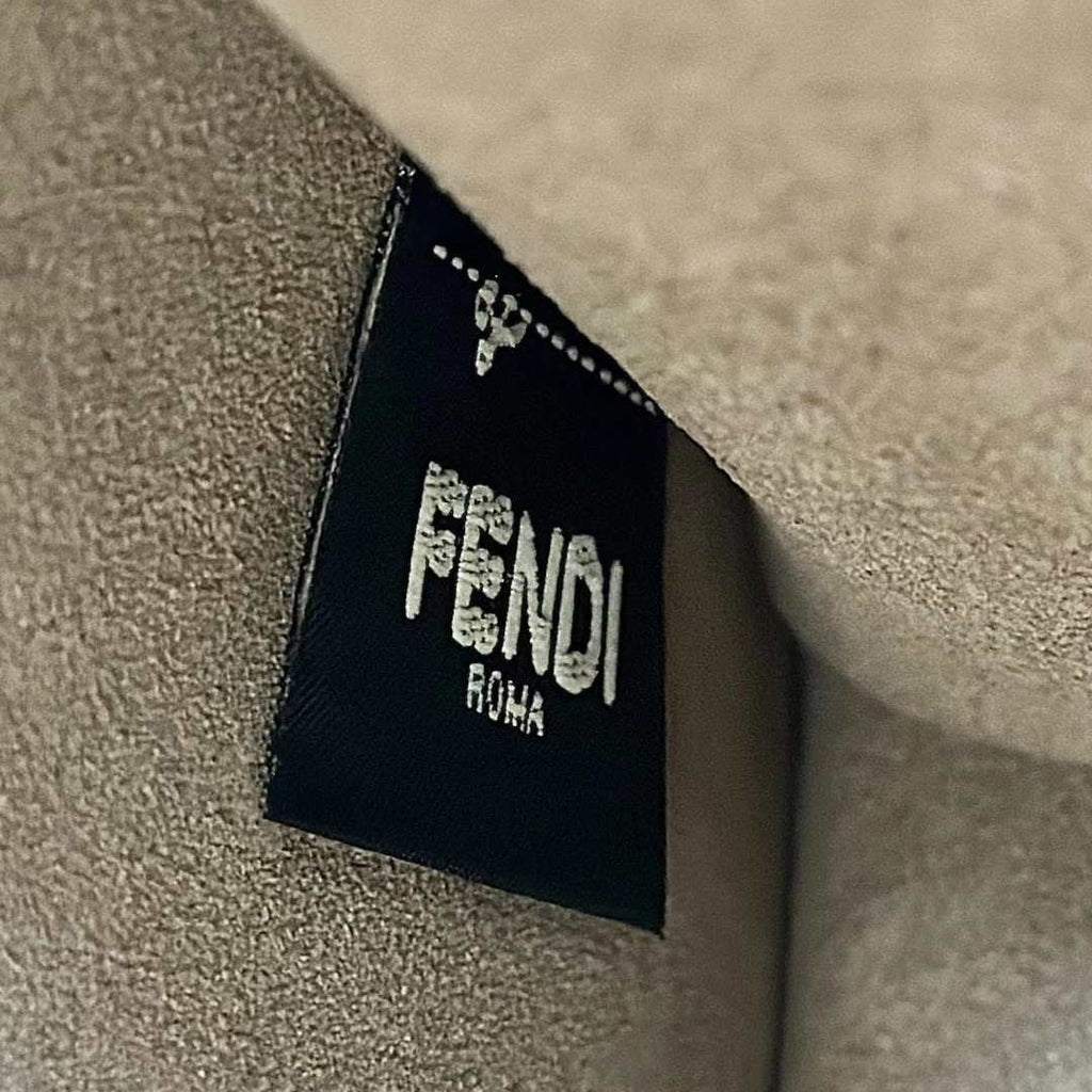 Fendi 8BN327 Peekaboo ISeeU Small Gray Hand-woven classic double F Logo
