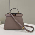 Fendi 8BN327 Peekaboo ISeeU Small Gray leather bag - Default Title - View 1
