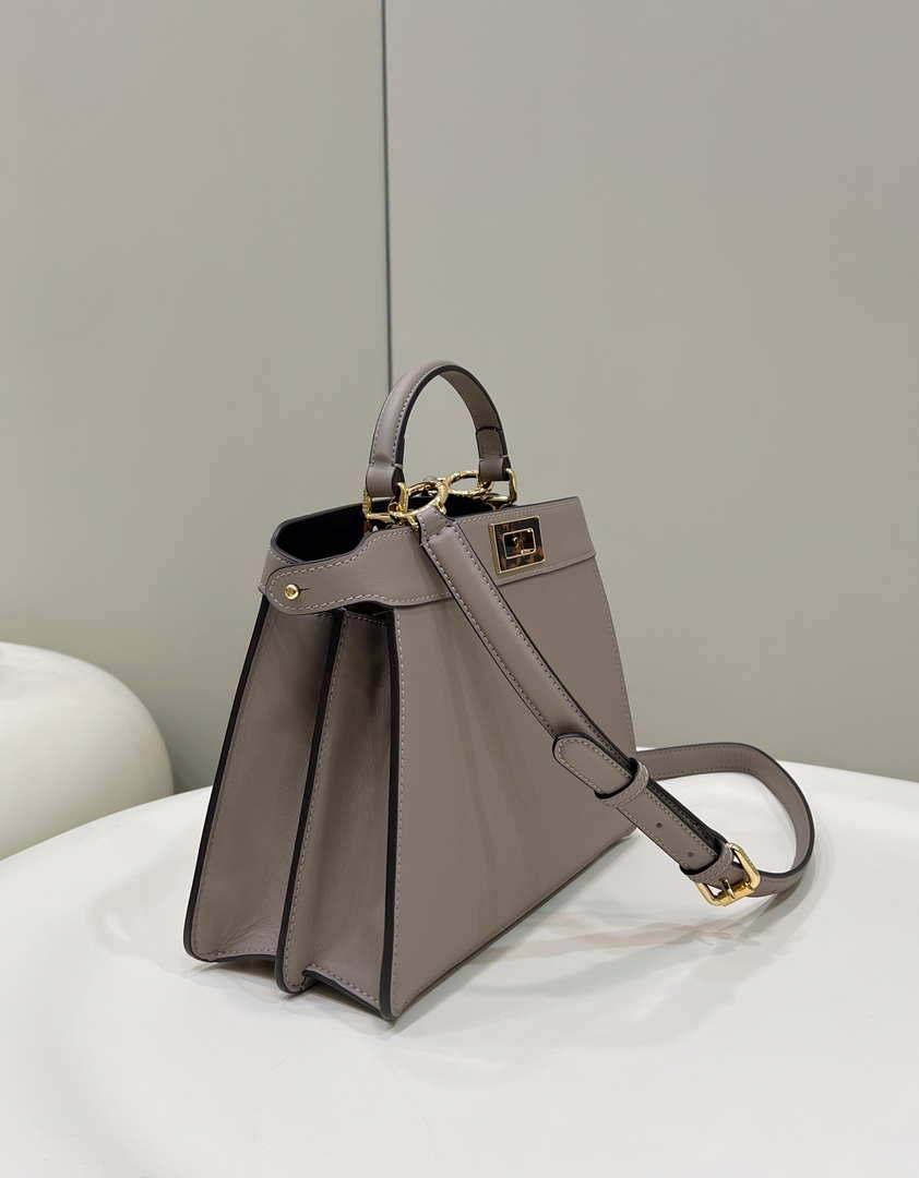 Fendi 8BN327 Peekaboo ISeeU Small Gray leather bag - Default Title - View 2