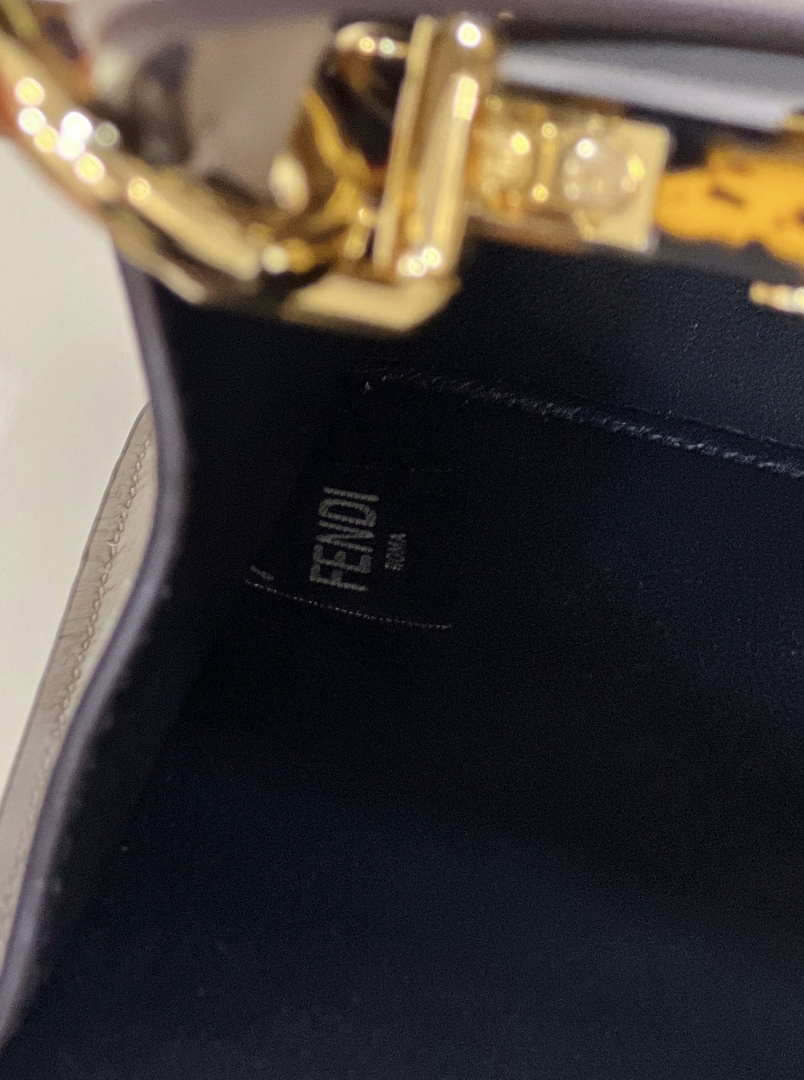 Fendi 8BN327 Peekaboo ISeeU Small Gray leather bag