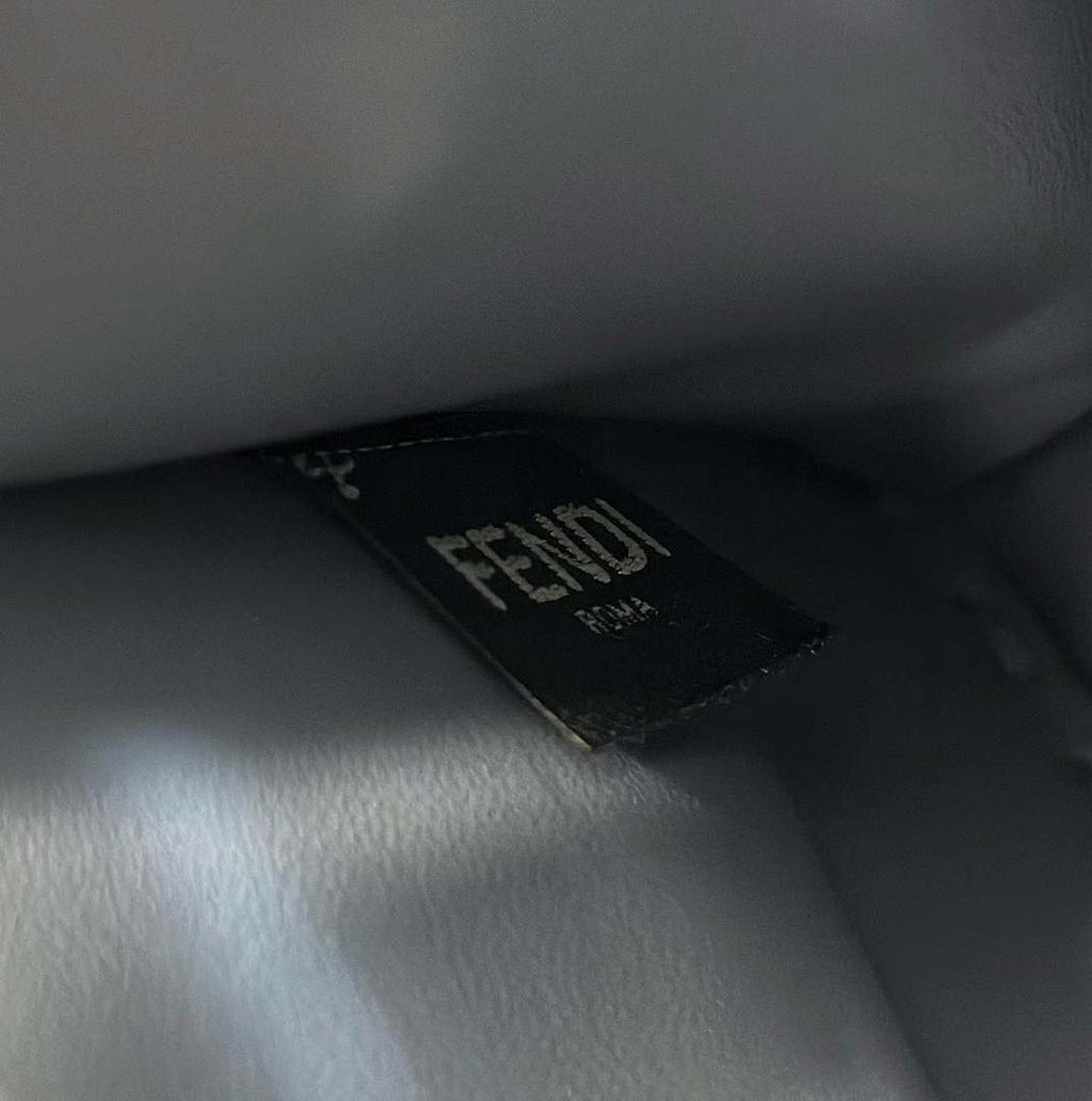 Fendi 8BN327 Peekaboo ISeeU Small Gray Selleria bag with 556 hand-sewn topstitches 80133Am