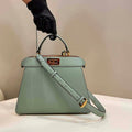Fendi 8BN327 Peekaboo ISeeU Small Green leather bag - Default Title - View 1