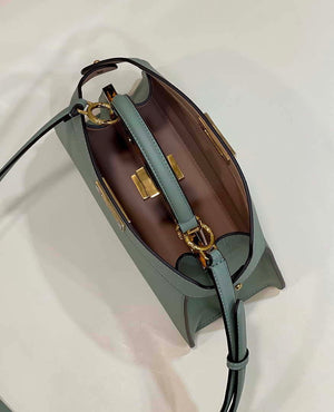 Fendi 8BN327 Peekaboo ISeeU Small Green leather bag - Default Title - View 8