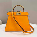 Fendi 8BN327 Peekaboo ISeeU Small Orange leather bag - Default Title - View 1