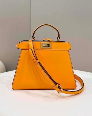 Fendi 8BN327 Peekaboo ISeeU Small Orange leather bag - Default Title - View 1