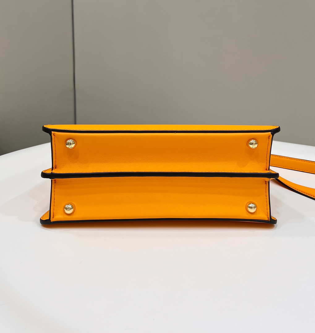 Fendi 8BN327 Peekaboo ISeeU Small Orange leather bag