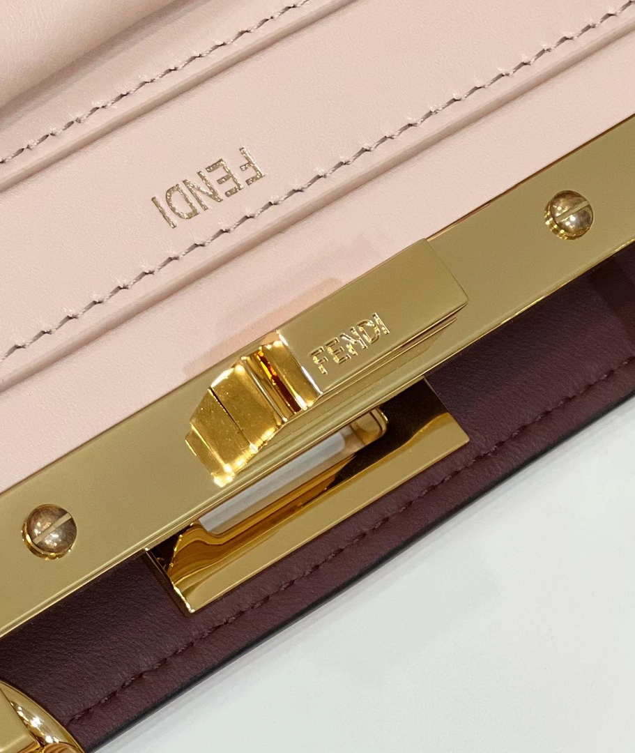 Fendi 8BN327 Peekaboo ISeeU Small Orange leather bag - Default Title - View 7