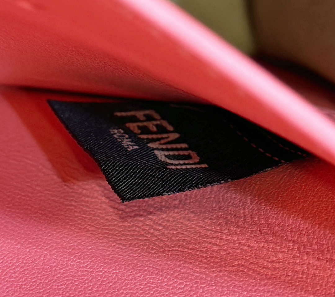 Fendi 8BN327 Peekaboo ISeeU Small Pink interlace leather bag 80138M - Default Title - View 10