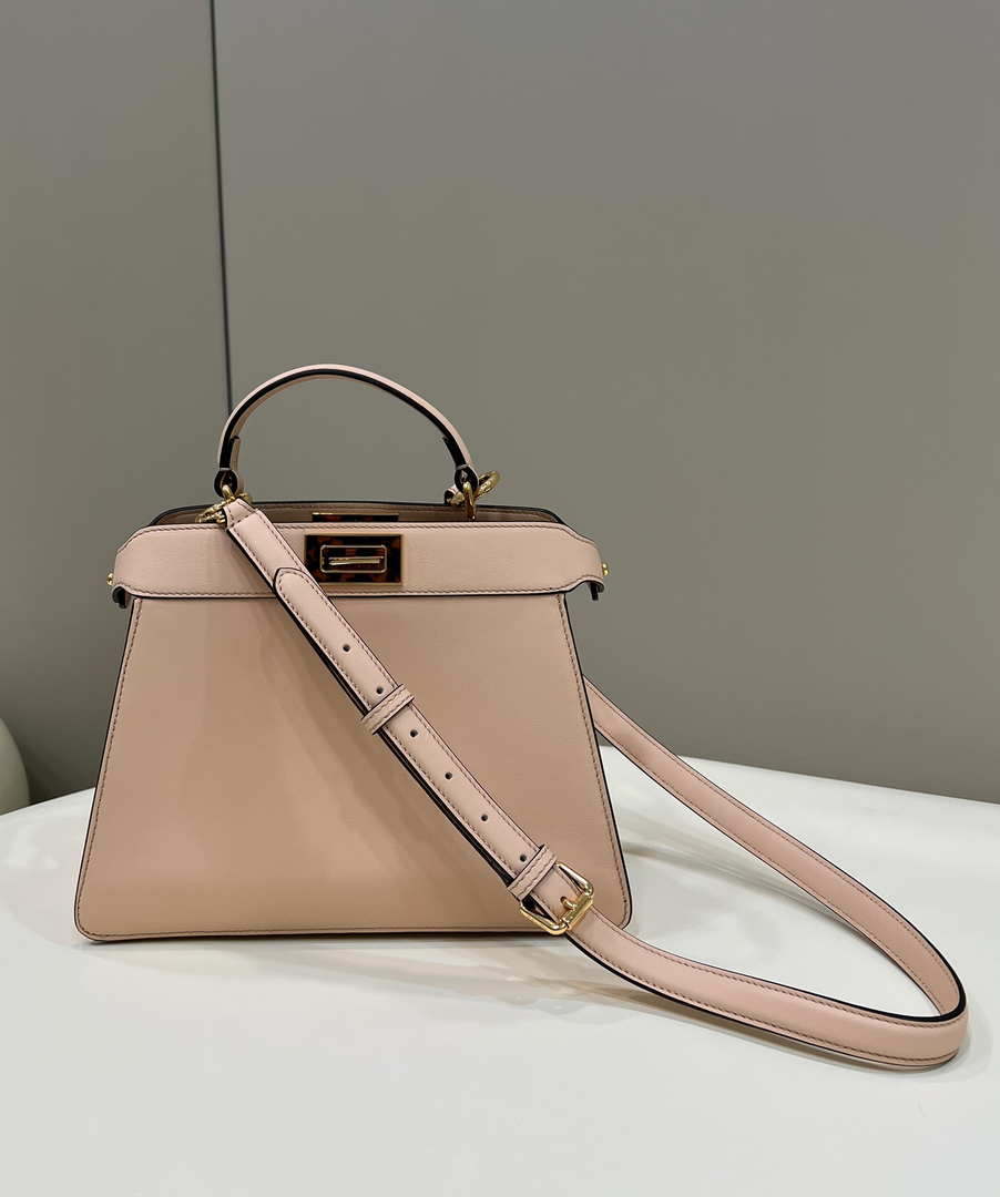 Fendi 8BN327 Peekaboo ISeeU Small Pink leather bag - Default Title - View 1