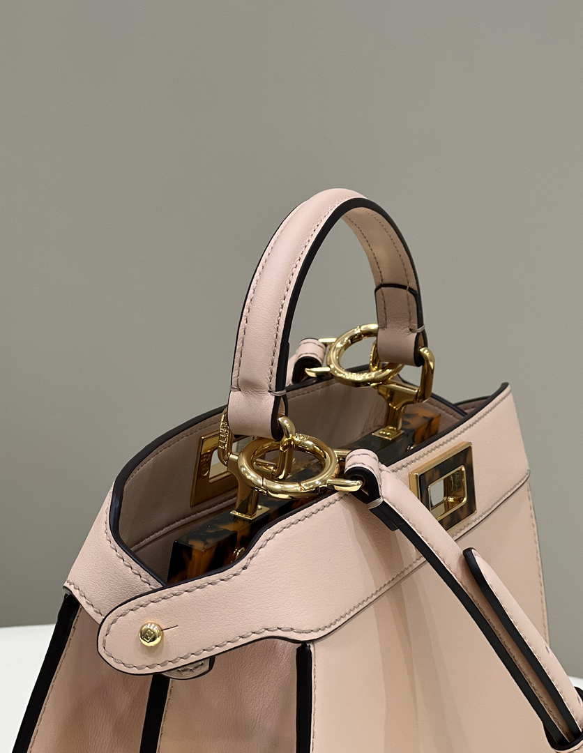 Fendi 8BN327 Peekaboo ISeeU Small Pink leather bag - Default Title - View 2