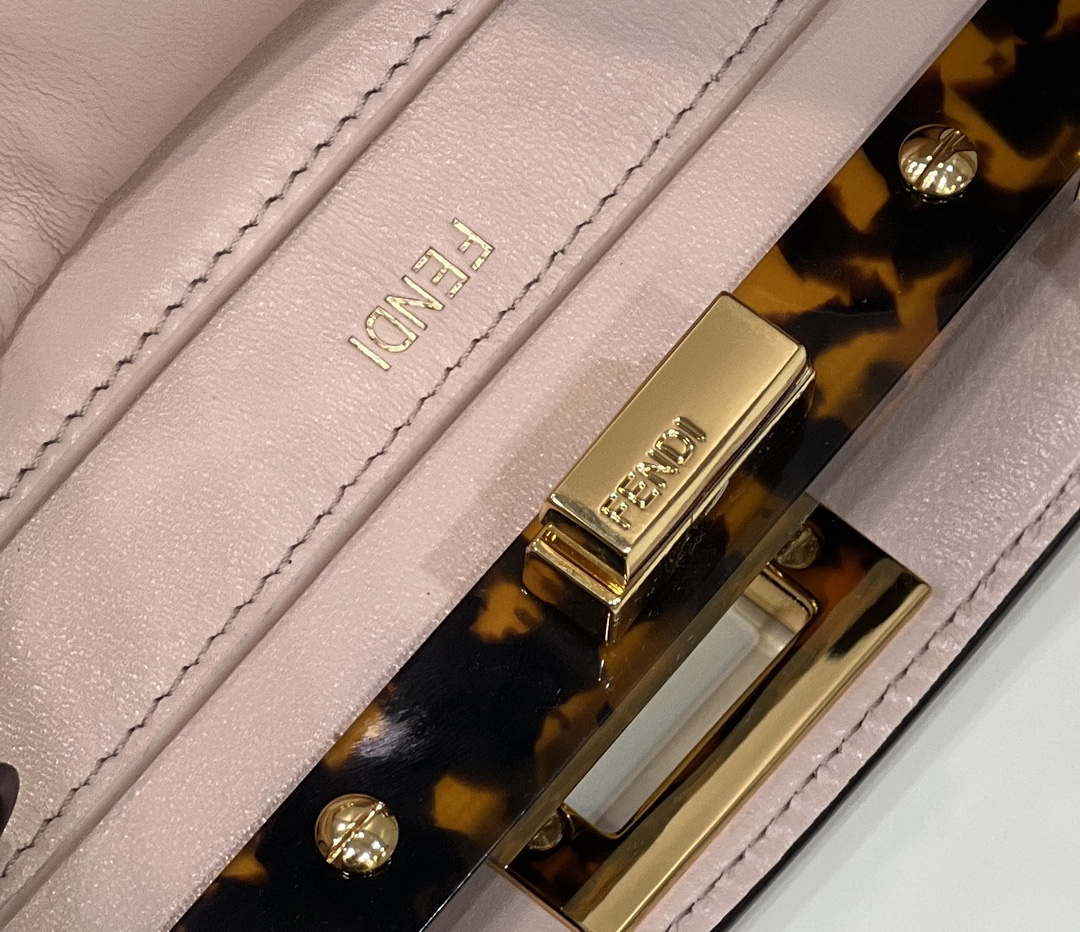 Fendi 8BN327 Peekaboo ISeeU Small Pink leather bag - Default Title - View 7