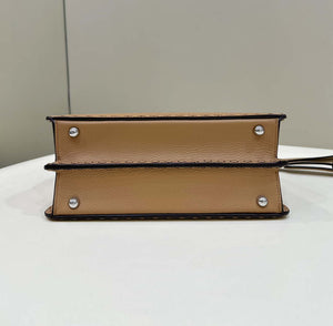 Fendi 8BN327 Peekaboo ISeeU Small Tan Selleria bag with 556 hand-sewn topstitches 80133Am - Default Title - View 4