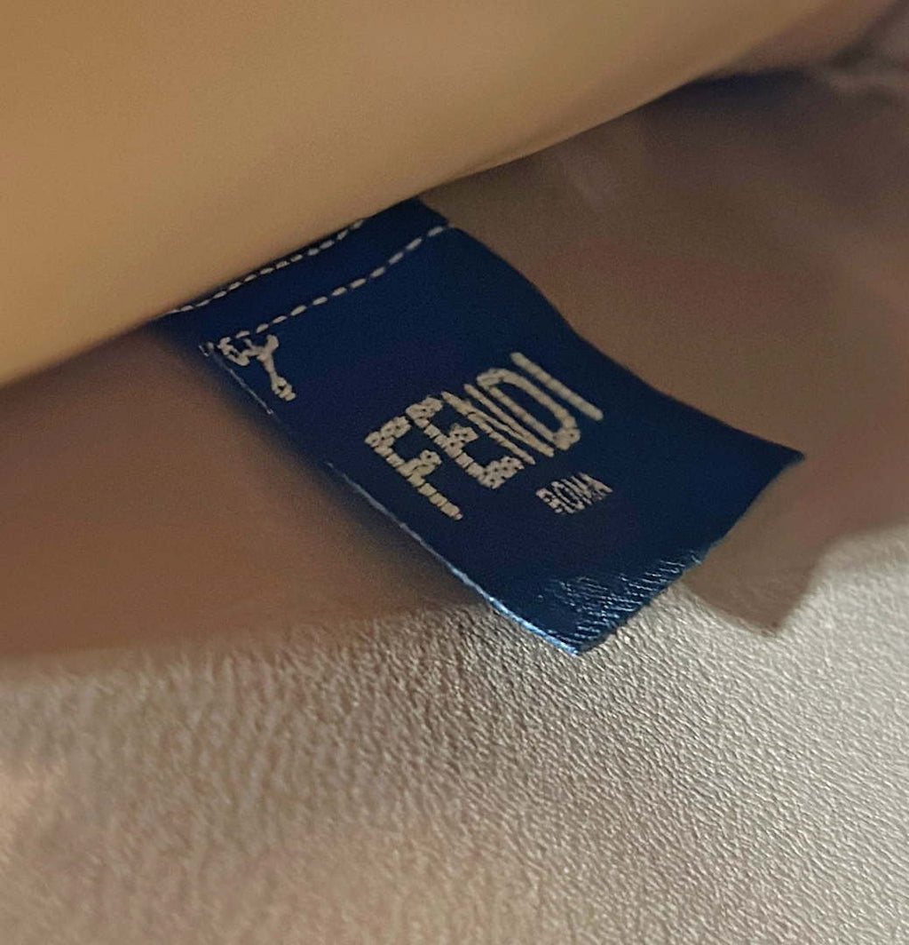 Fendi 8BN327 Peekaboo ISeeU Small Tan Selleria bag with 556 hand-sewn topstitches 80133Am