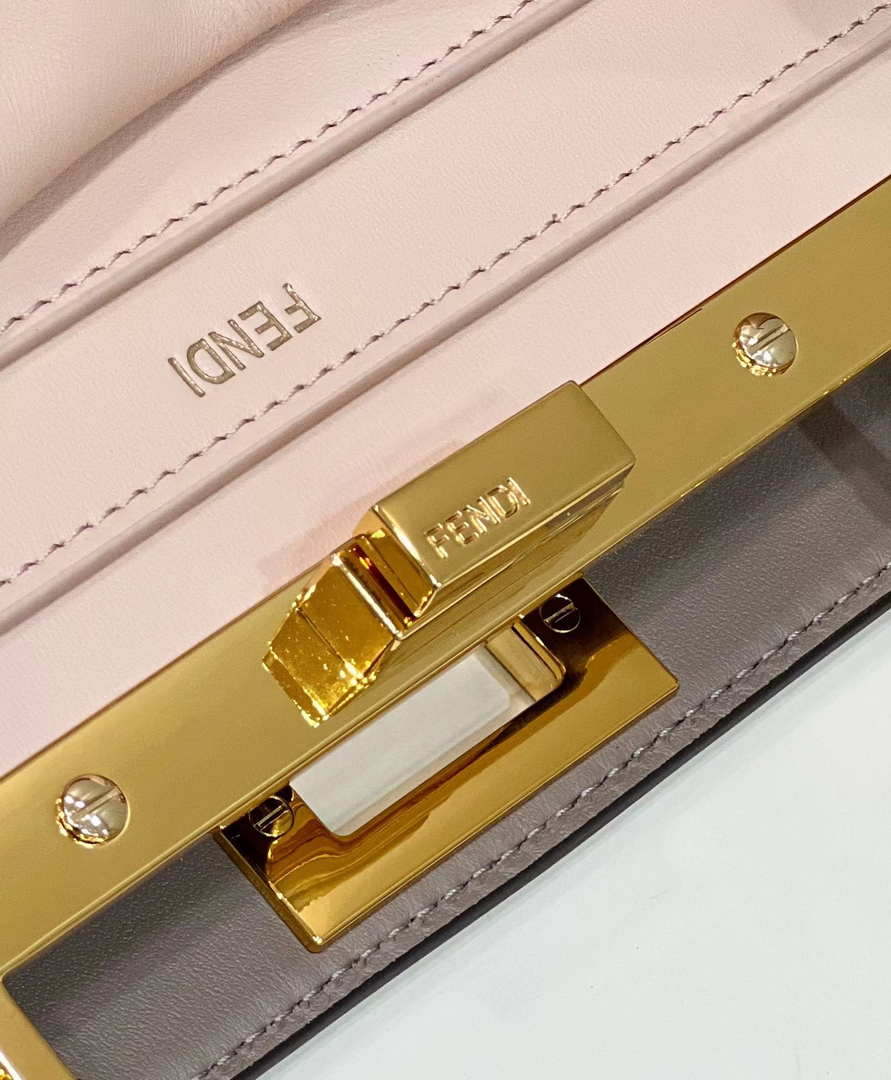 Fendi 8BN327 Peekaboo ISeeU Small White leather bag