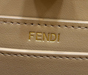 Fendi 8BN335 Peekaboo ISeeU Petite Apricot interlace leather bag 80138S - Default Title - View 6