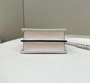 Fendi 8BN335 Peekaboo ISeeU Petite Beige interlace leather bag 80138S - Default Title - View 5