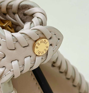 Fendi 8BN335 Peekaboo ISeeU Petite Beige interlace leather bag 80138S - Default Title - View 7