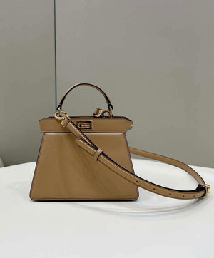 Fendi 8BN335 Peekaboo ISeeU Petite Apricot Padded Nappa Leather Bag - Default Title - View 9