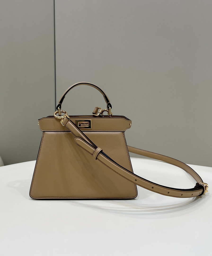 Fendi 8BN335 Peekaboo ISeeU Petite Apricot Padded Nappa Leather Bag - Default Title - View 9