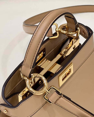 Fendi 8BN335 Peekaboo ISeeU Petite Apricot Padded Nappa Leather Bag - Default Title - View 8