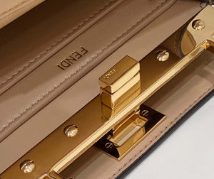 Fendi 8BN335 Peekaboo ISeeU Petite Apricot Padded Nappa Leather Bag - Default Title - View 10