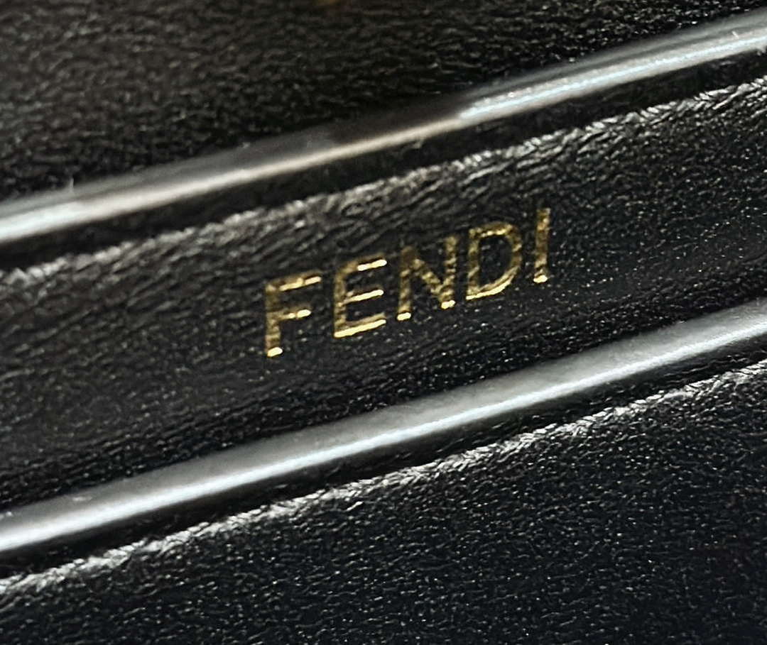 Fendi 8BN335 Peekaboo ISeeU Petite Black interlace leather bag 80138S - Default Title - View 6