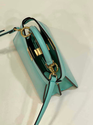 Fendi 8BN335 Peekaboo ISeeU Petite Lake Blue Padded Nappa Leather Bag - Default Title - View 9