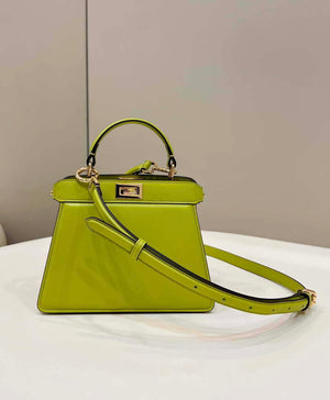 Fendi 8BN335 Peekaboo ISeeU Petite Lemon Green Padded Nappa Leather Bag - Default Title - View 1