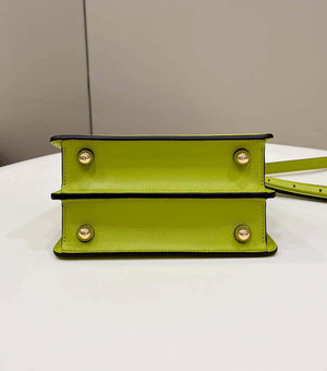 Fendi 8BN335 Peekaboo ISeeU Petite Lemon Green Padded Nappa Leather Bag - Default Title - View 3