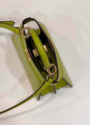Fendi 8BN335 Peekaboo ISeeU Petite Lemon Green Padded Nappa Leather Bag - Default Title - View 9