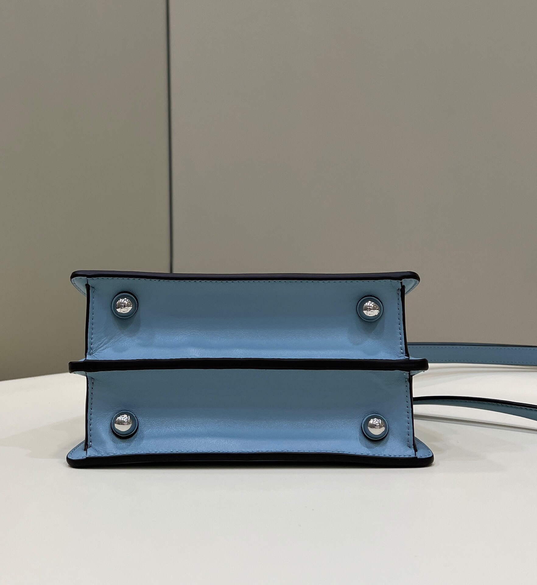 Fendi 8BN335 Peekaboo ISeeU Petite Light Blue Padded Nappa Leather Bag - Default Title - View 4