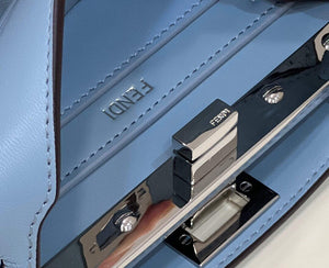 Fendi 8BN335 Peekaboo ISeeU Petite Light Blue Padded Nappa Leather Bag - Default Title - View 5