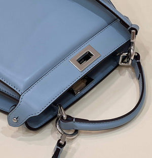 Fendi 8BN335 Peekaboo ISeeU Petite Light Blue Padded Nappa Leather Bag - Default Title - View 7