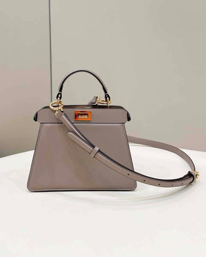 Fendi 8BN335 Peekaboo ISeeU Petite Milk Tea Padded Nappa Leather Bag - Default Title - View 2