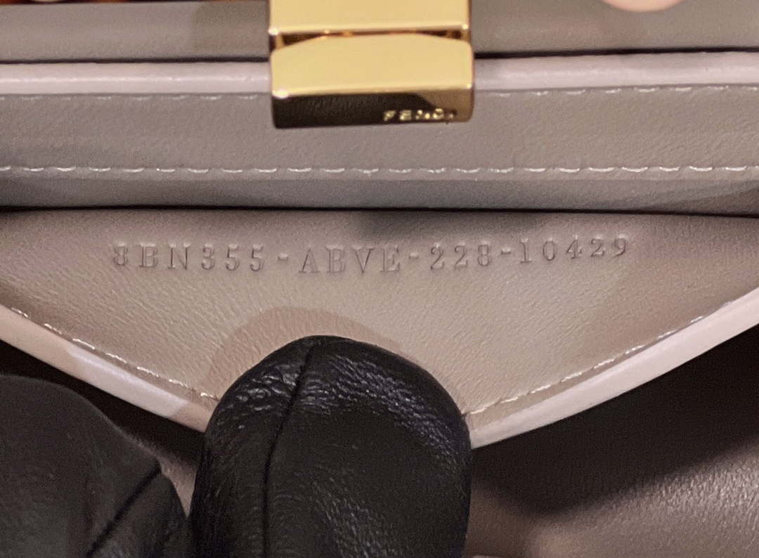 Fendi 8BN335 Peekaboo ISeeU Petite Milk Tea Padded Nappa Leather Bag - Default Title - View 7