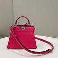 Fendi 8BN335 Peekaboo ISeeU Petite Padded Nappa Leather Bag Red - Default Title - View 1