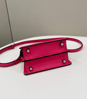 Fendi 8BN335 Peekaboo ISeeU Petite Padded Nappa Leather Bag Red - Default Title - View 7