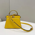 Fendi 8BN335 Peekaboo ISeeU Petite Padded Nappa Leather Bag Yellow - Default Title - View 1