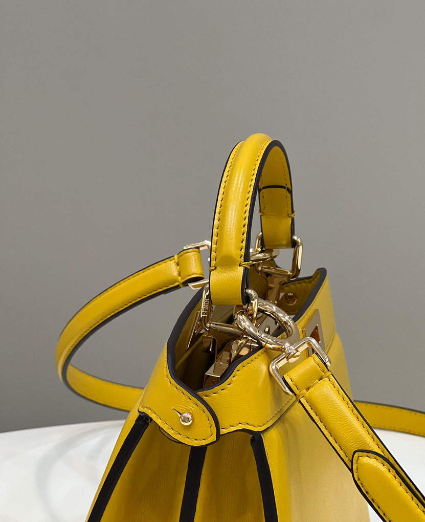 Fendi 8BN335 Peekaboo ISeeU Petite Padded Nappa Leather Bag Yellow - Default Title - View 3