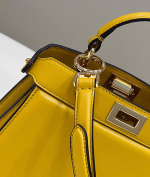 Fendi 8BN335 Peekaboo ISeeU Petite Padded Nappa Leather Bag Yellow - Default Title - View 8