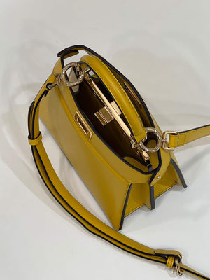 Fendi 8BN335 Peekaboo ISeeU Petite Padded Nappa Leather Bag Yellow - Default Title - View 9