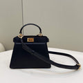 Fendi 8BN335 Peekaboo ISeeU Petite Padded Nappa Leather Bag Black - Default Title - View 1