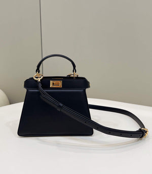 Fendi 8BN335 Peekaboo ISeeU Petite Padded Nappa Leather Bag Black - Default Title - View 1